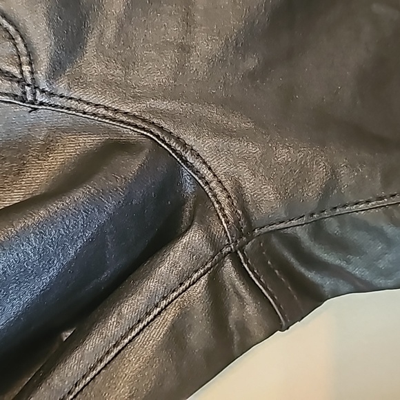 Social Standar by Sanctuary Women's Faux Leather Ankle Skinny Jeans Size 14 Blac - Picture 5 of 14